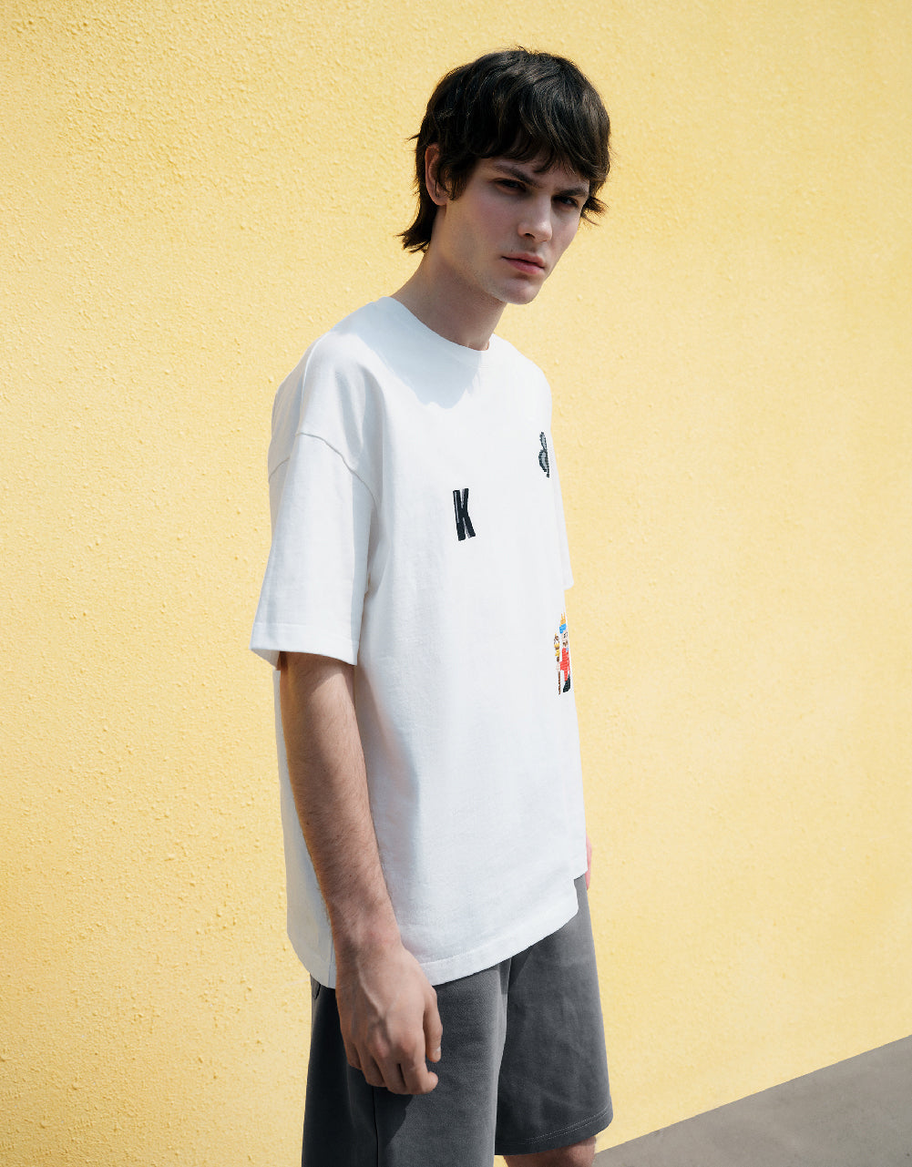 Poker Detail Crew Neck T-Shirt