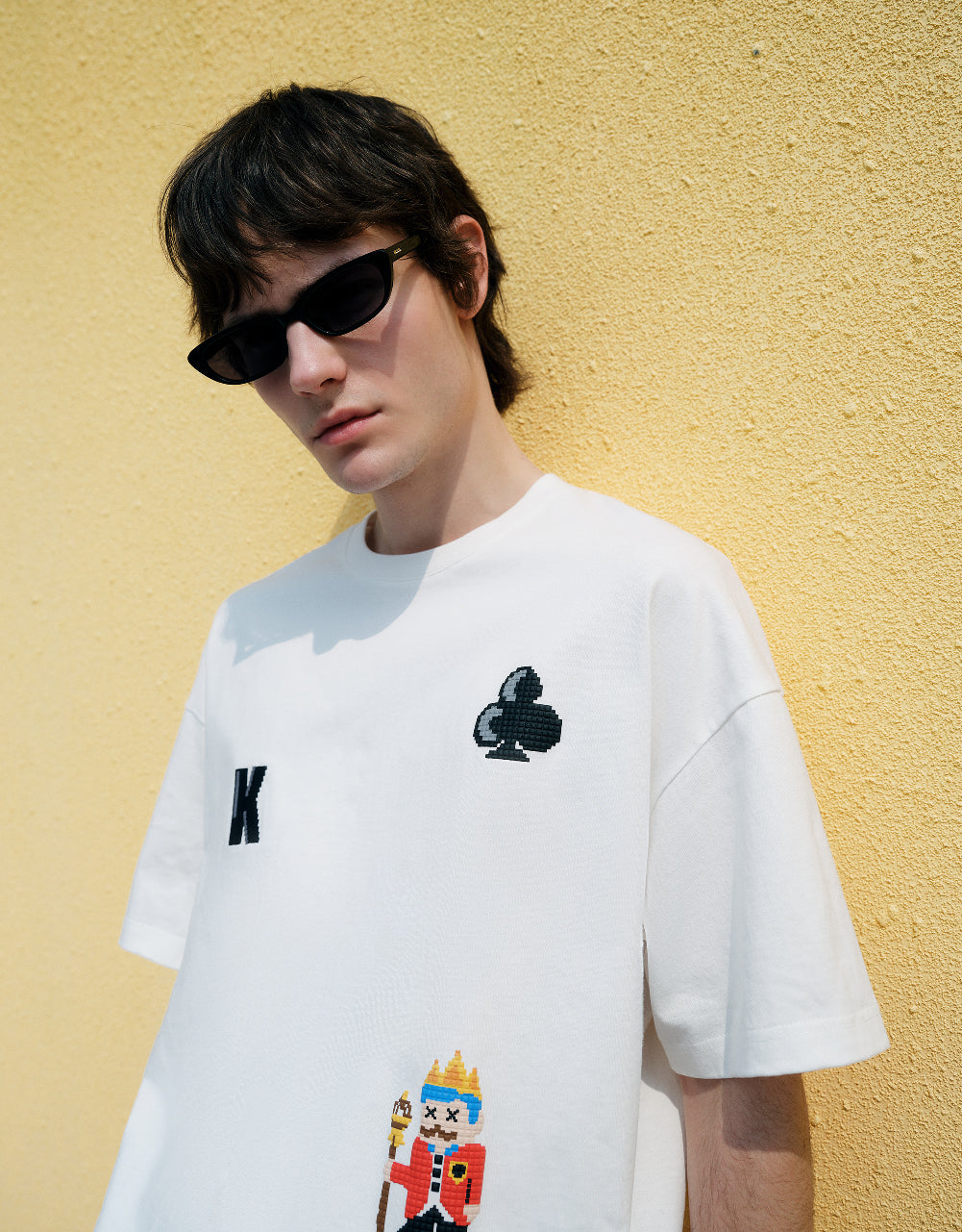 Poker Detail Crew Neck T-Shirt