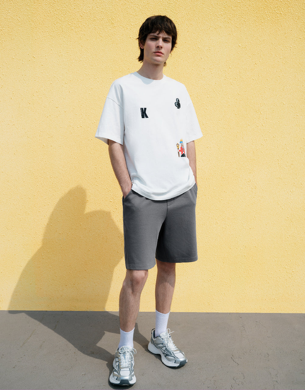 Poker Detail Crew Neck T-Shirt