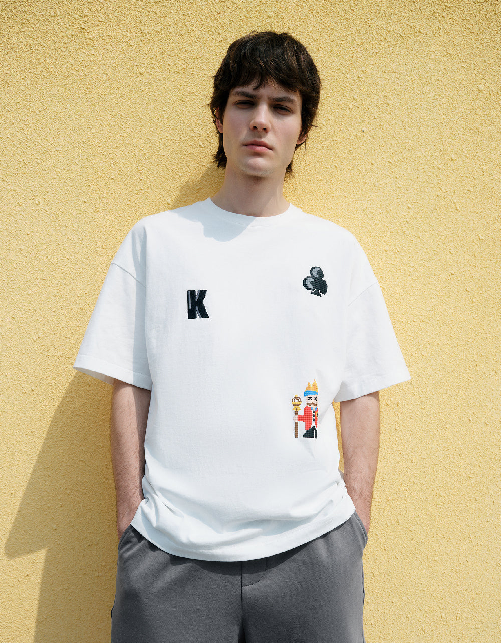Poker Detail Crew Neck T-Shirt