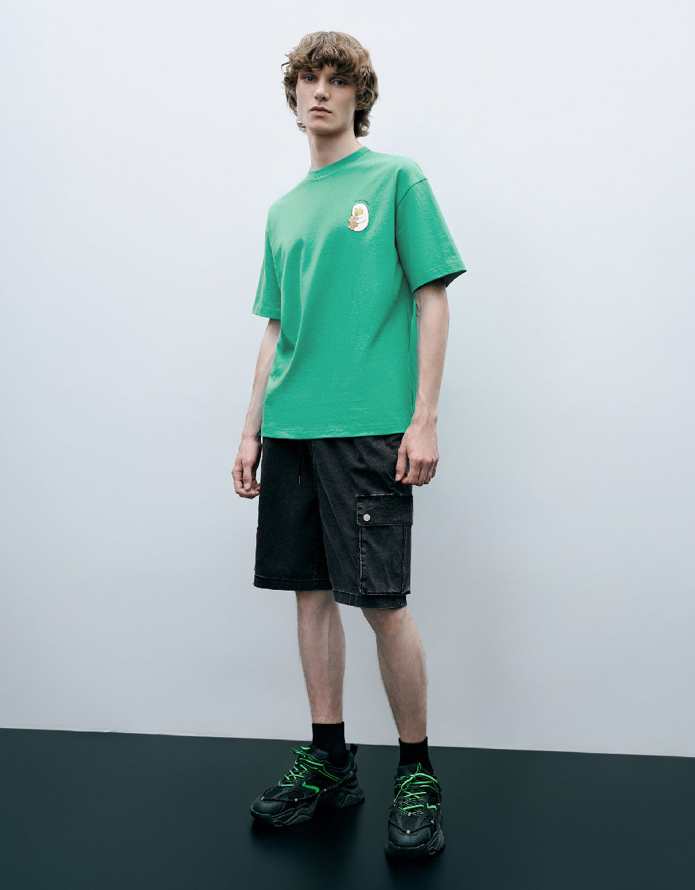 Cartoon Printed Crew Neck T-Shirt