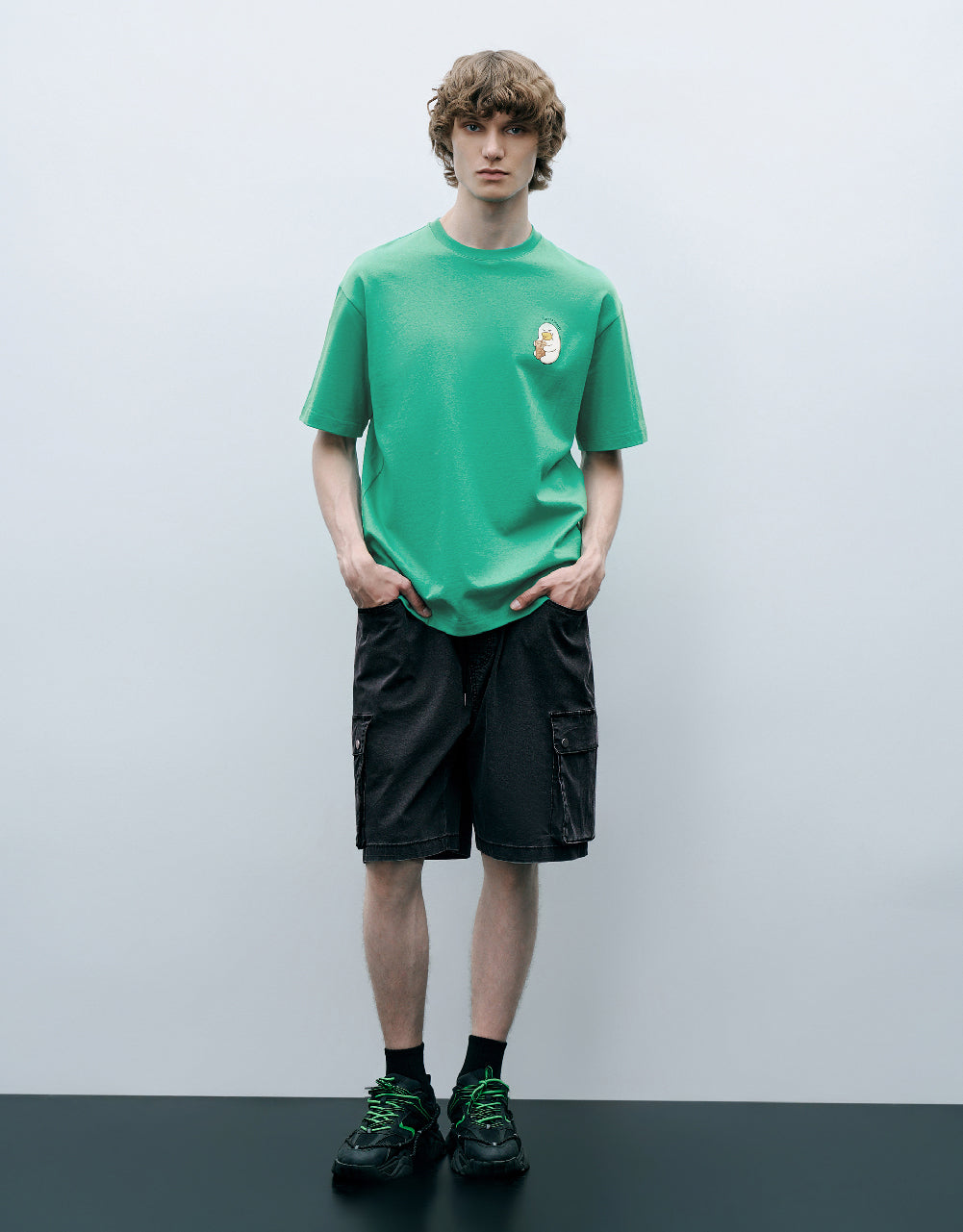Cartoon Printed Crew Neck T-Shirt