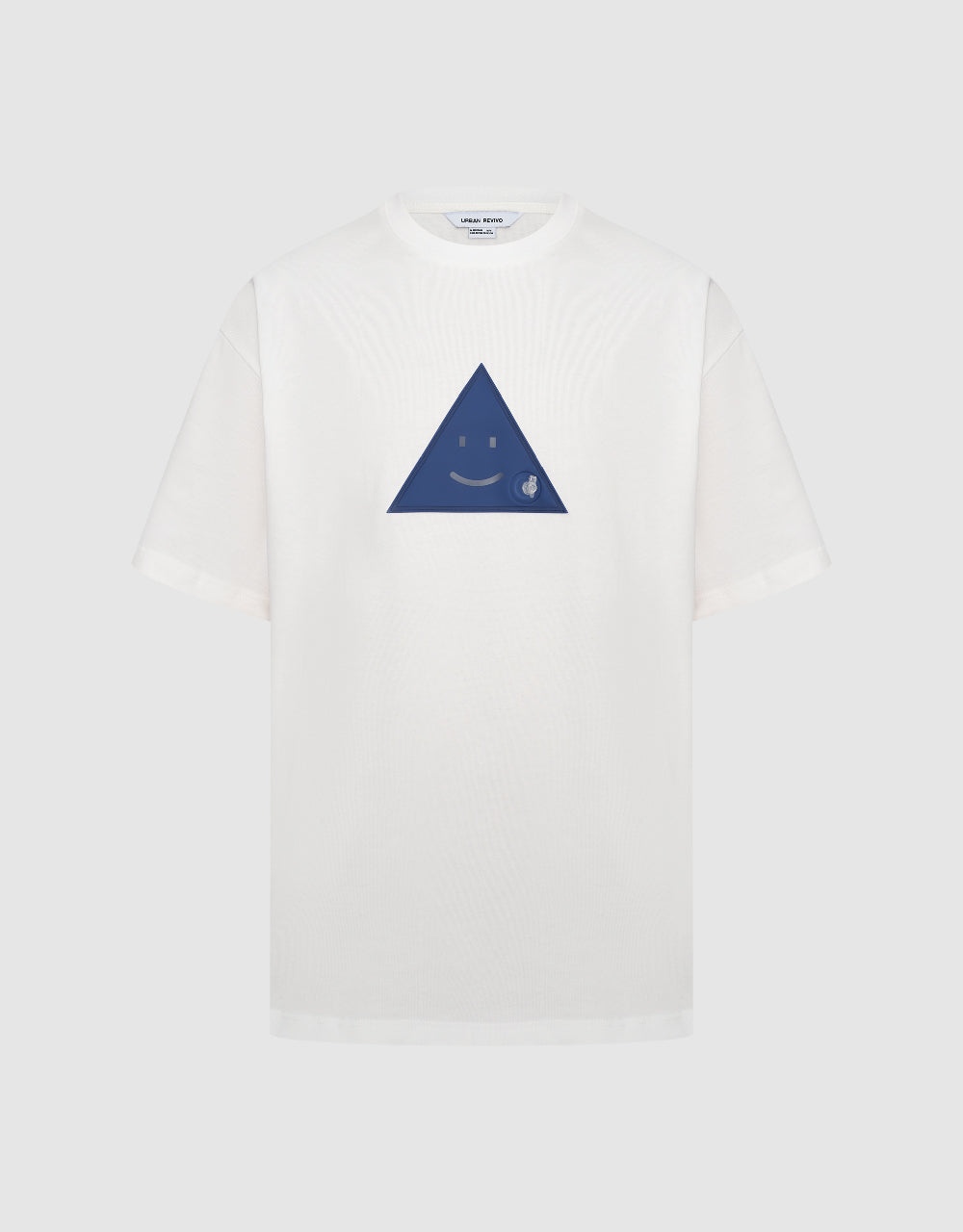 Triangle Embossed Crew Neck T-Shirt