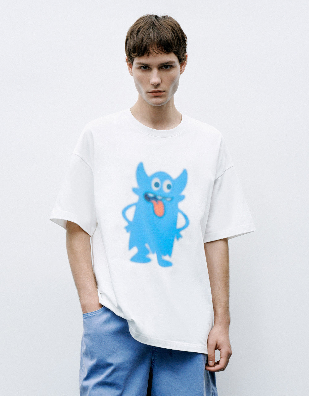 Monster Printed Crew Neck T-Shirt