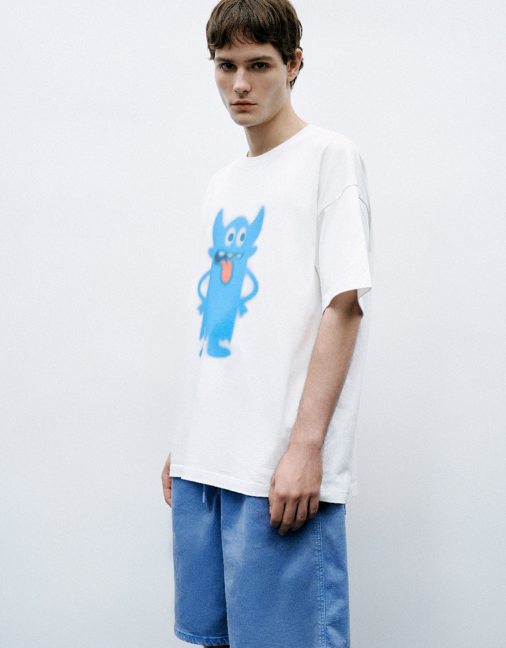 Monster Printed Crew Neck T-Shirt