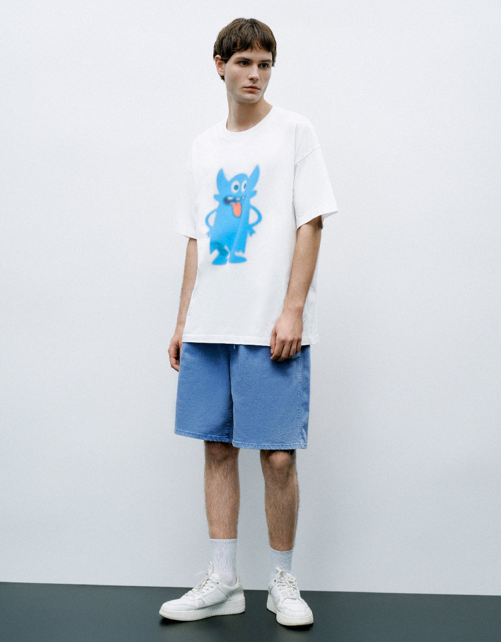 Monster Printed Crew Neck T-Shirt