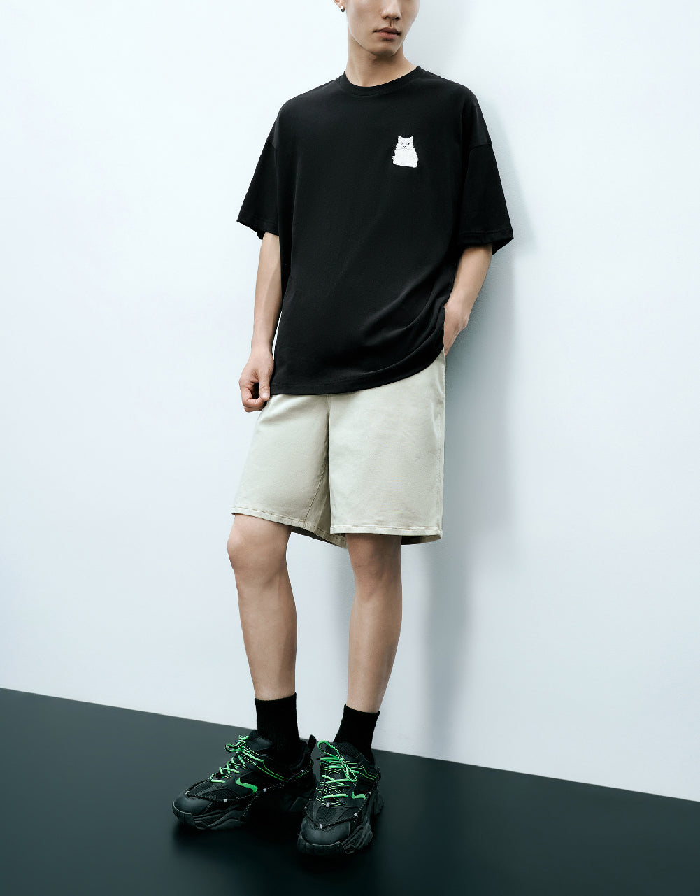 Dog Printed Crew Neck T-Shirt