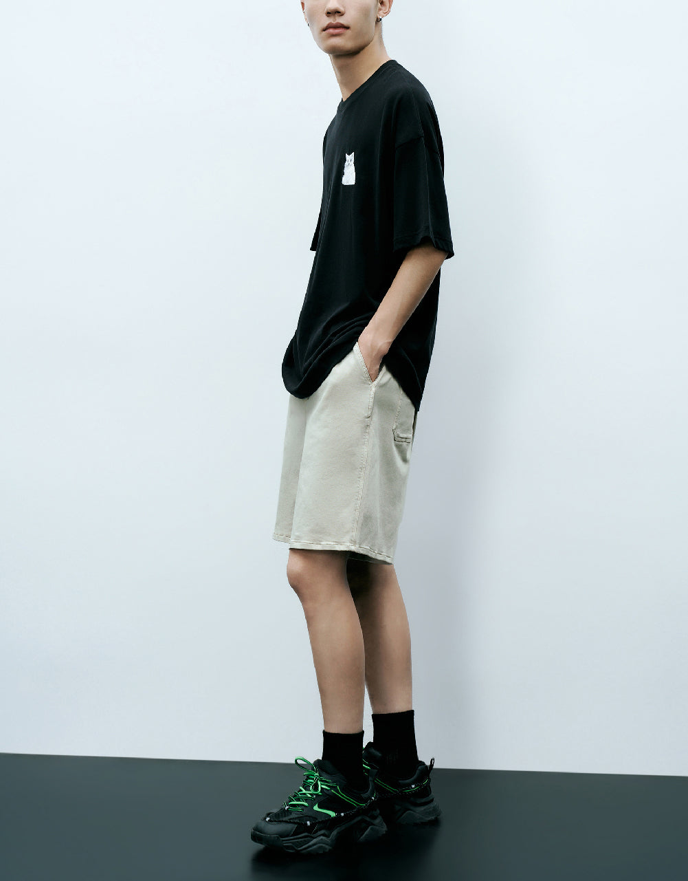 Dog Printed Crew Neck T-Shirt