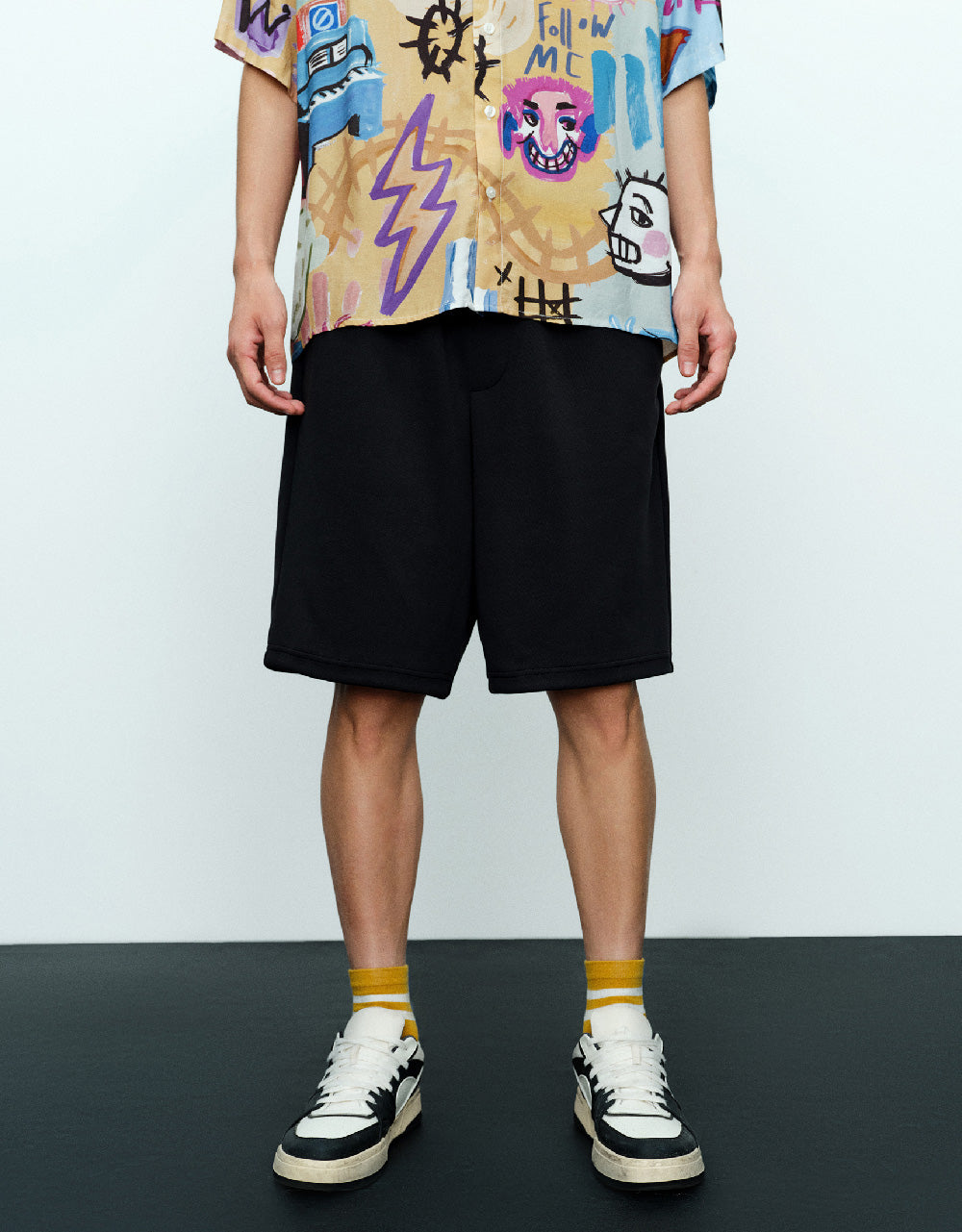 Drawstring Waist Knitted Shorts