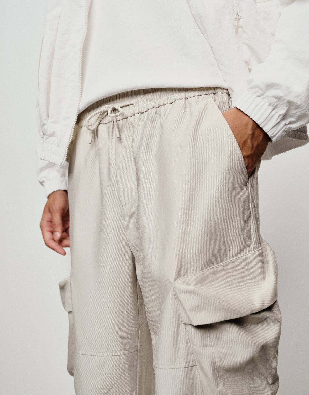 Drawstring Waist Straight Pants
