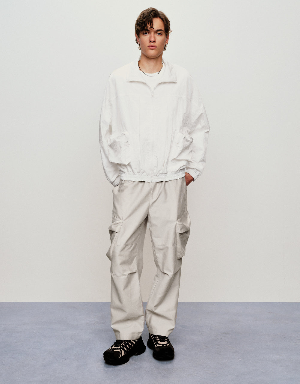 Drawstring Waist Straight Pants