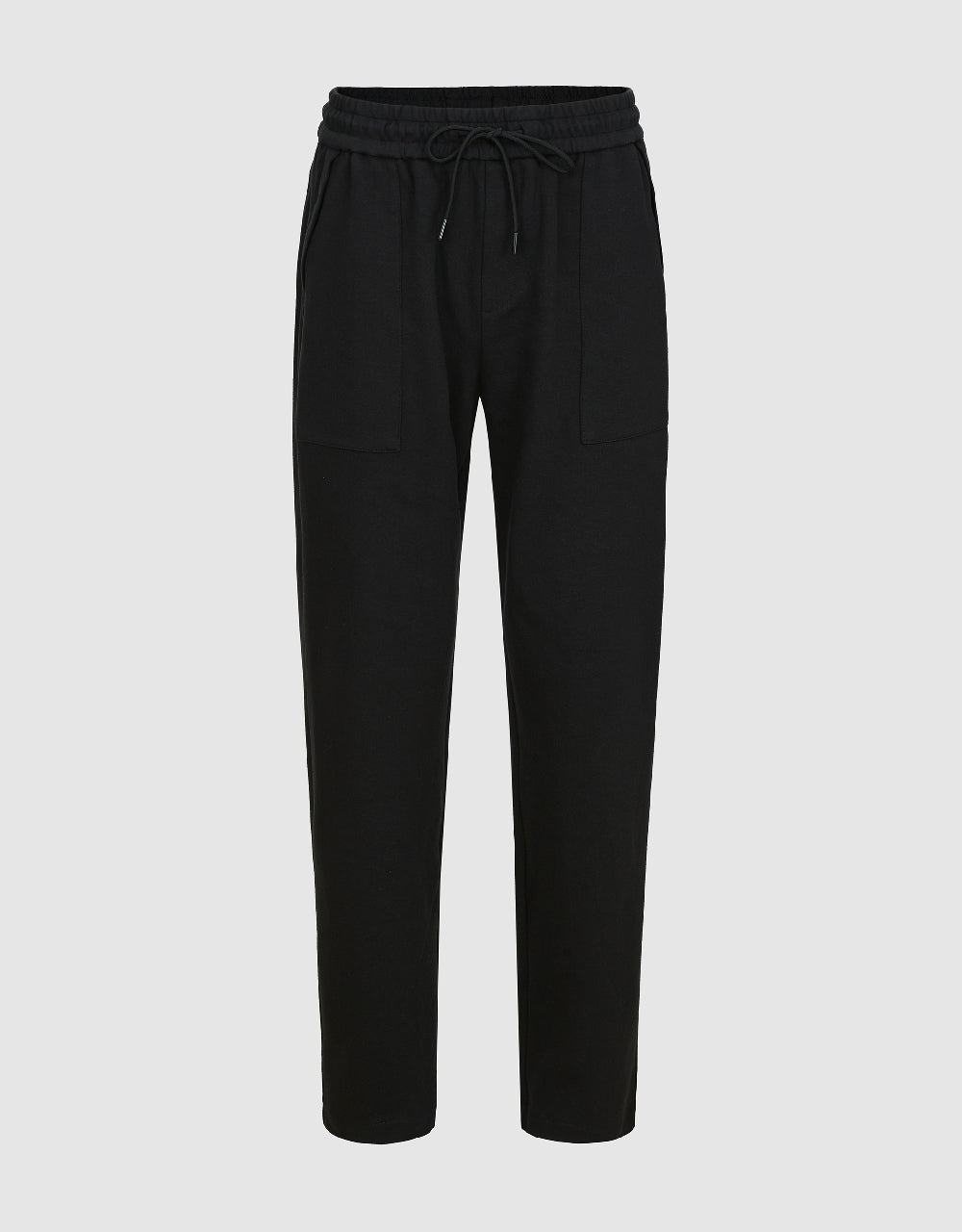 Drawstring Waist Knitted Straight Pants