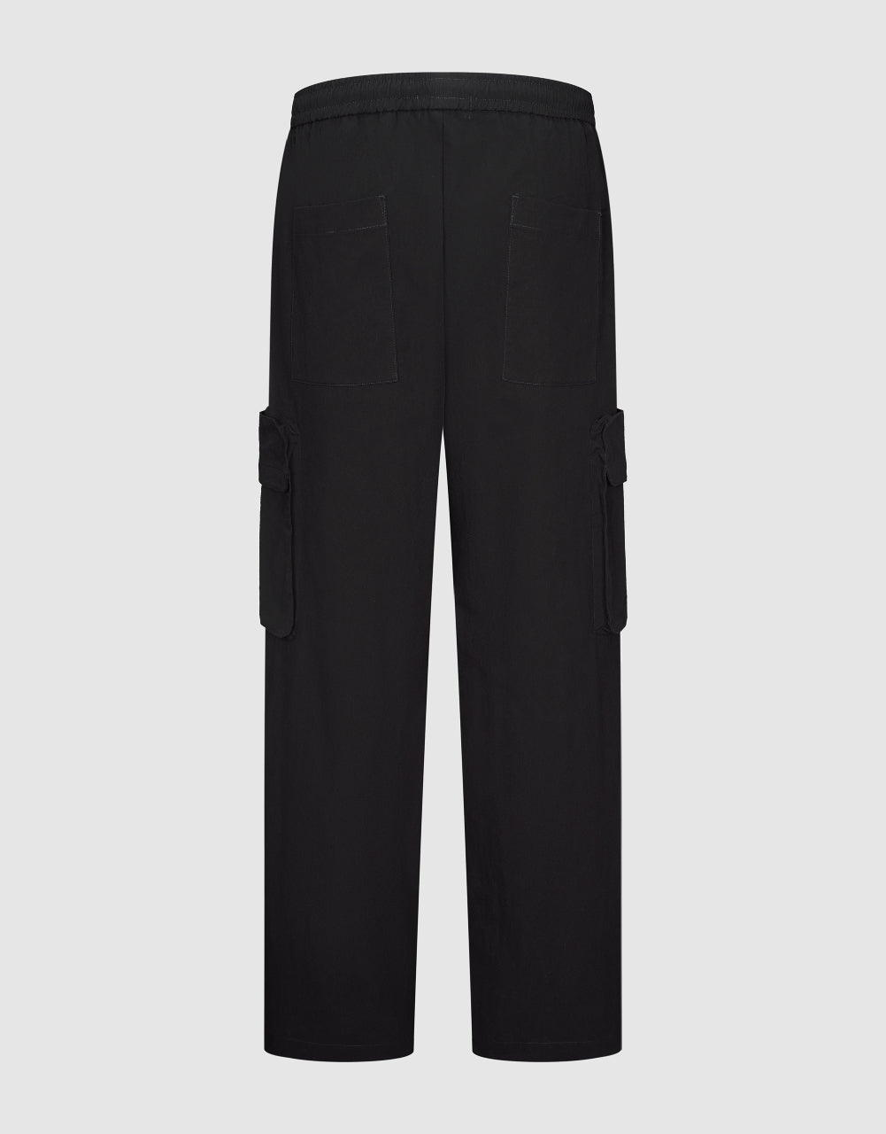 Elastic Waist Straight Pants