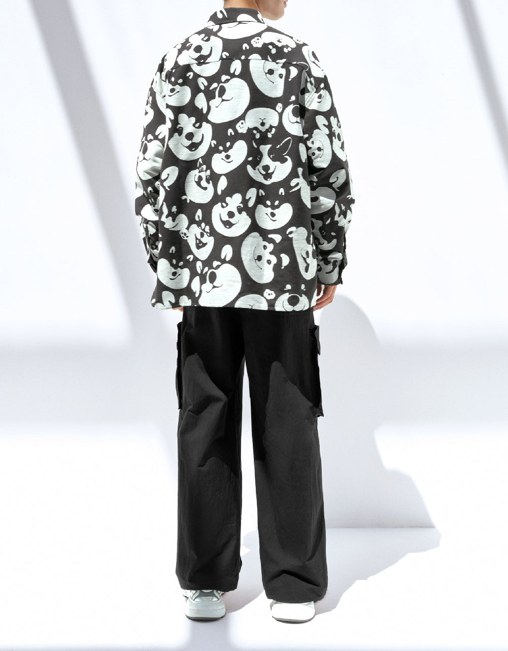 Elastic Waist Straight Pants