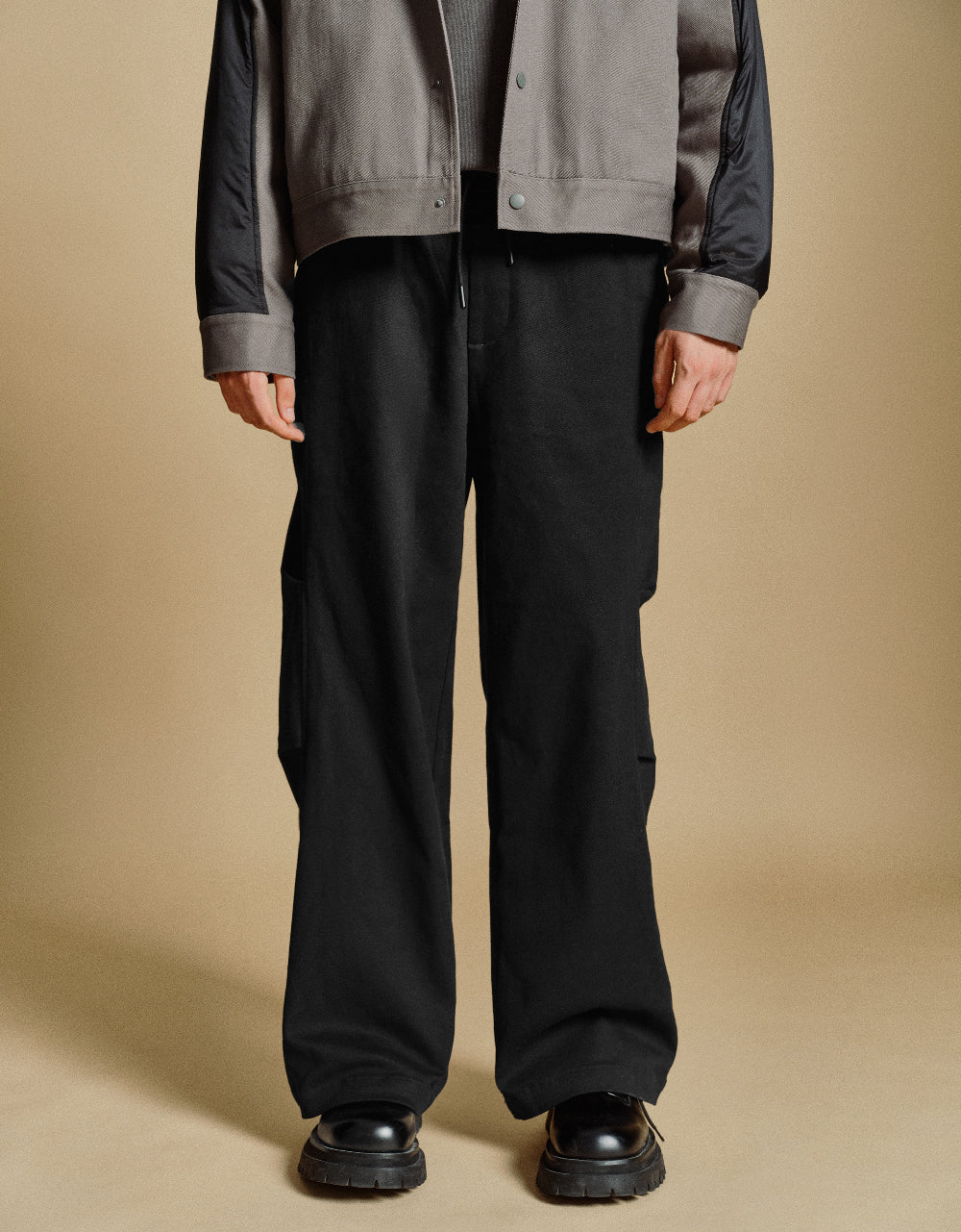 Drawstring Waist Straight Pants