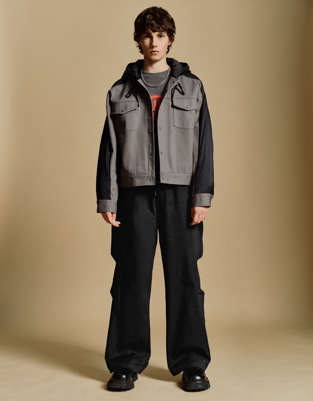 Drawstring Waist Straight Pants