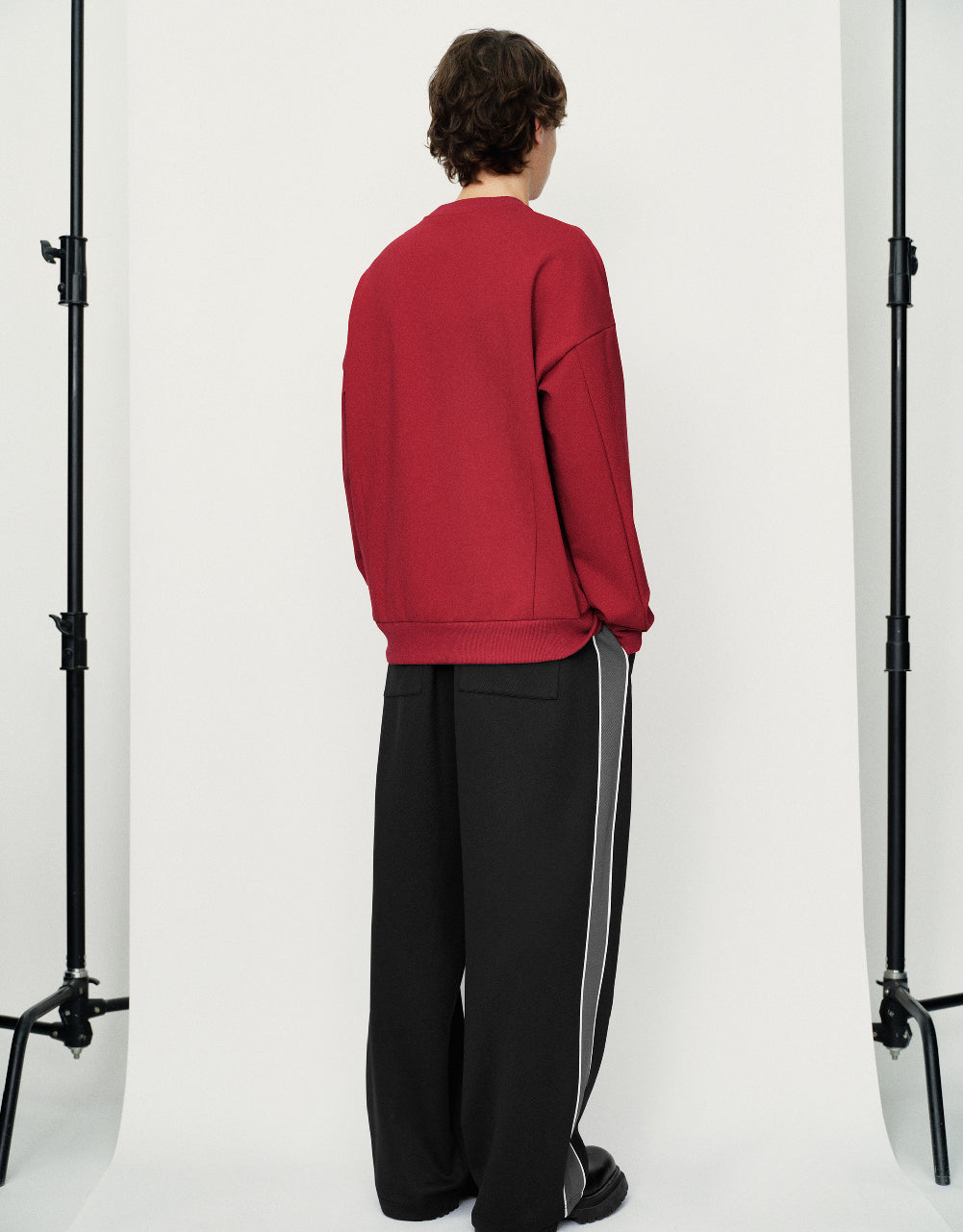 Drawstring Waist Knitted Wide-Leg Pants