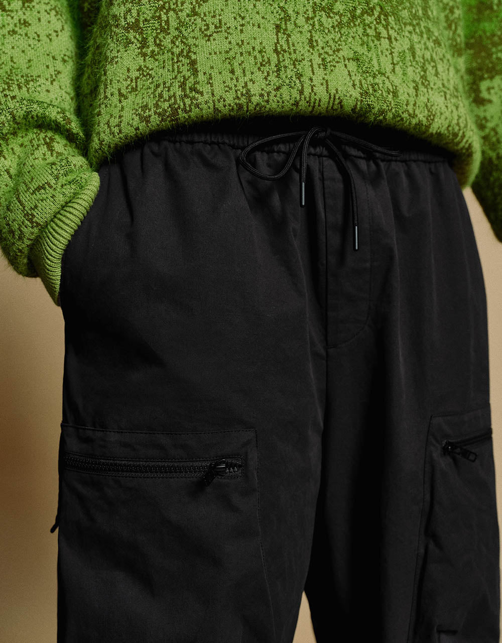Drawstring Waist Straight Pants