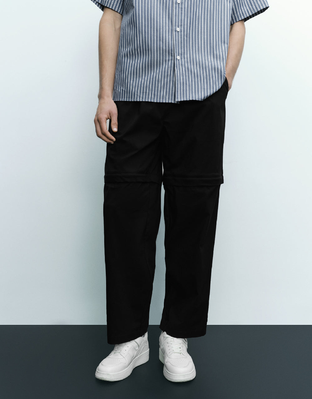 Drawstring Waist Straight Pants