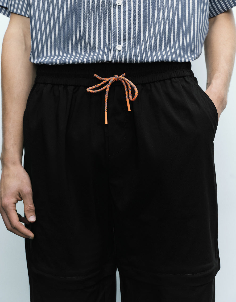 Drawstring Waist Straight Pants