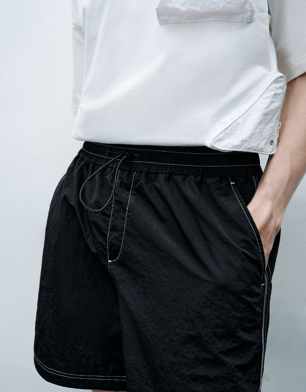 Drawstring Waist Shorts