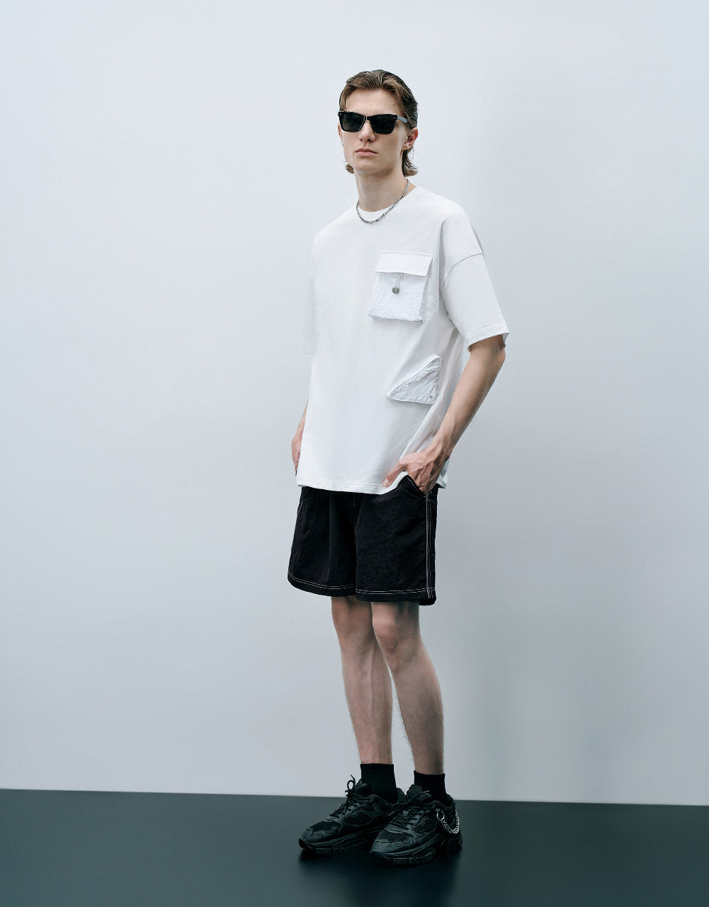 Drawstring Waist Shorts