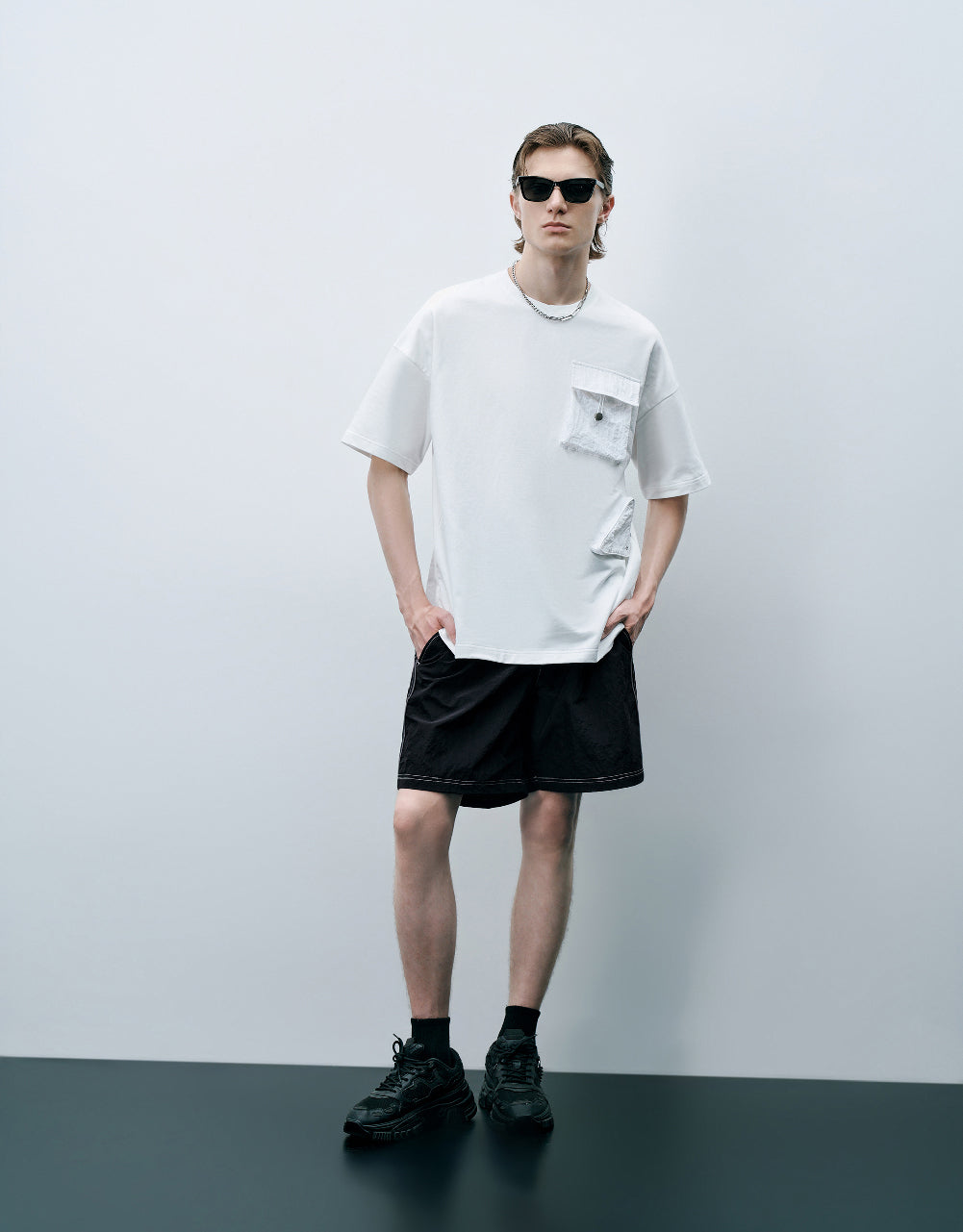 Drawstring Waist Shorts