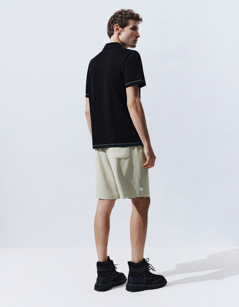 Elastic Waist Knitted Shorts