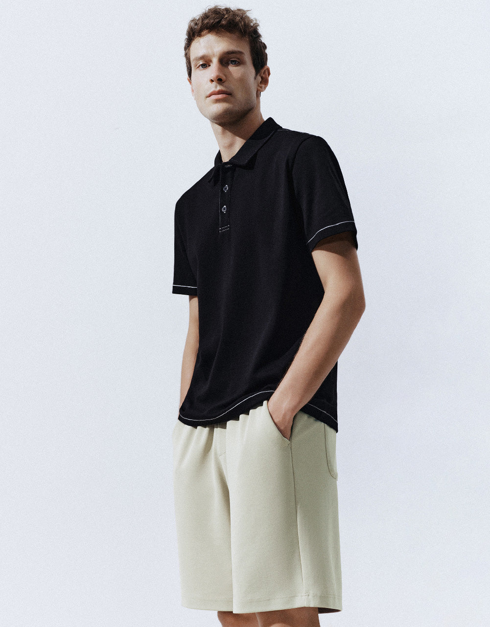 Elastic Waist Knitted Shorts