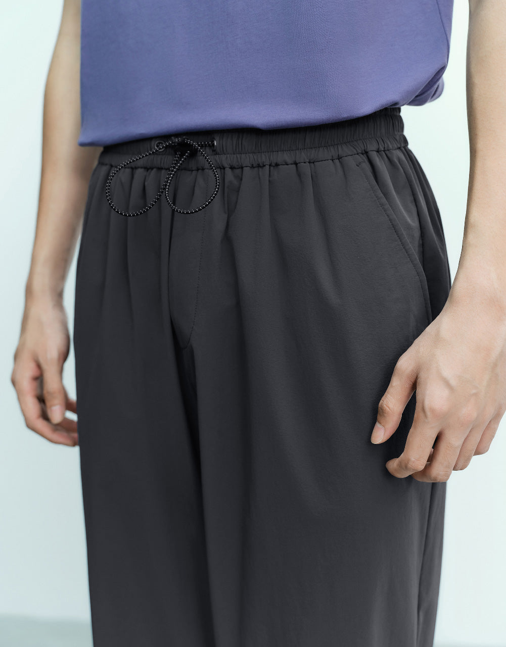 Drawstring Waist Straight Pants