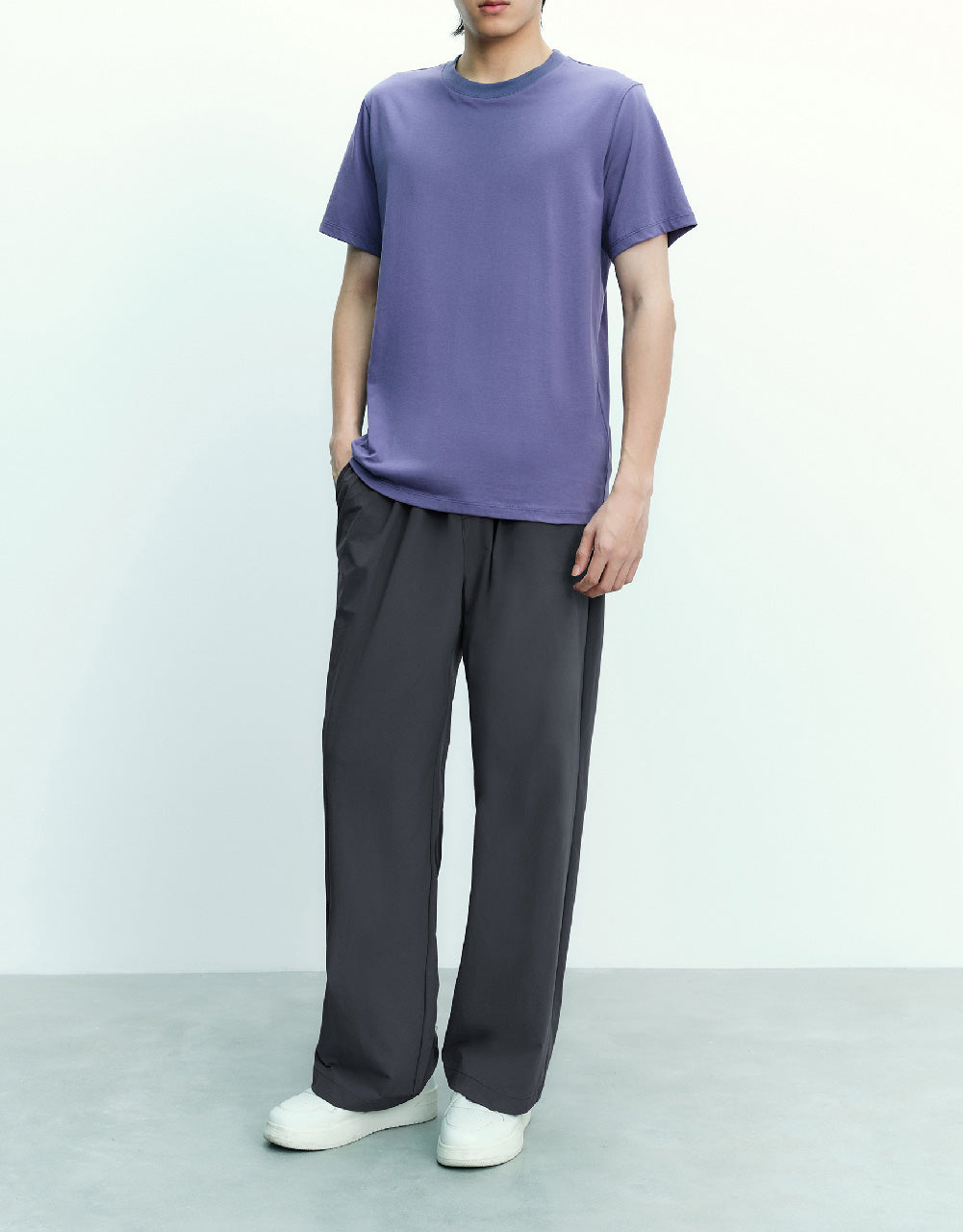 Drawstring Waist Straight Pants