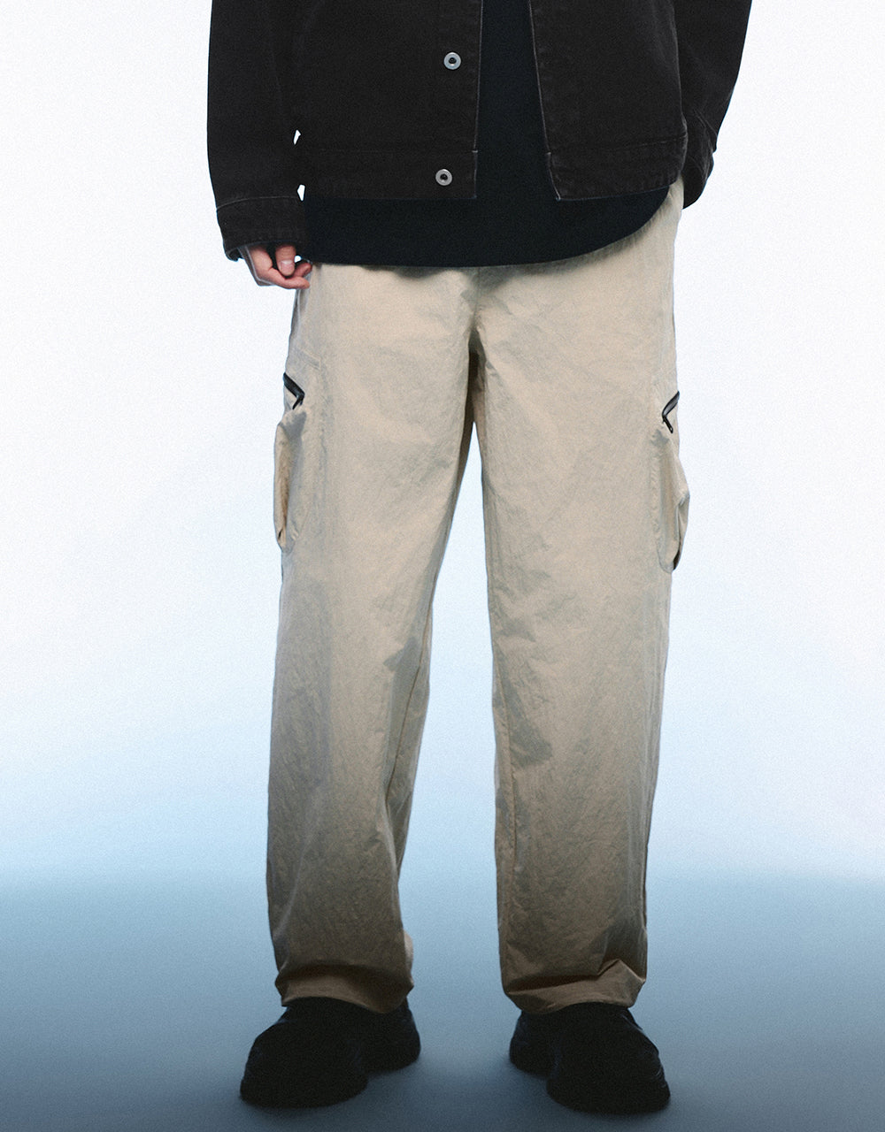 Drawstring Waist Straight Pants