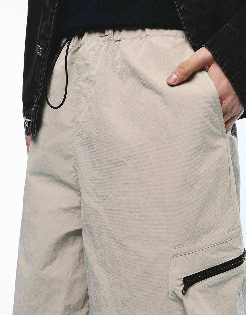 Drawstring Waist Straight Pants