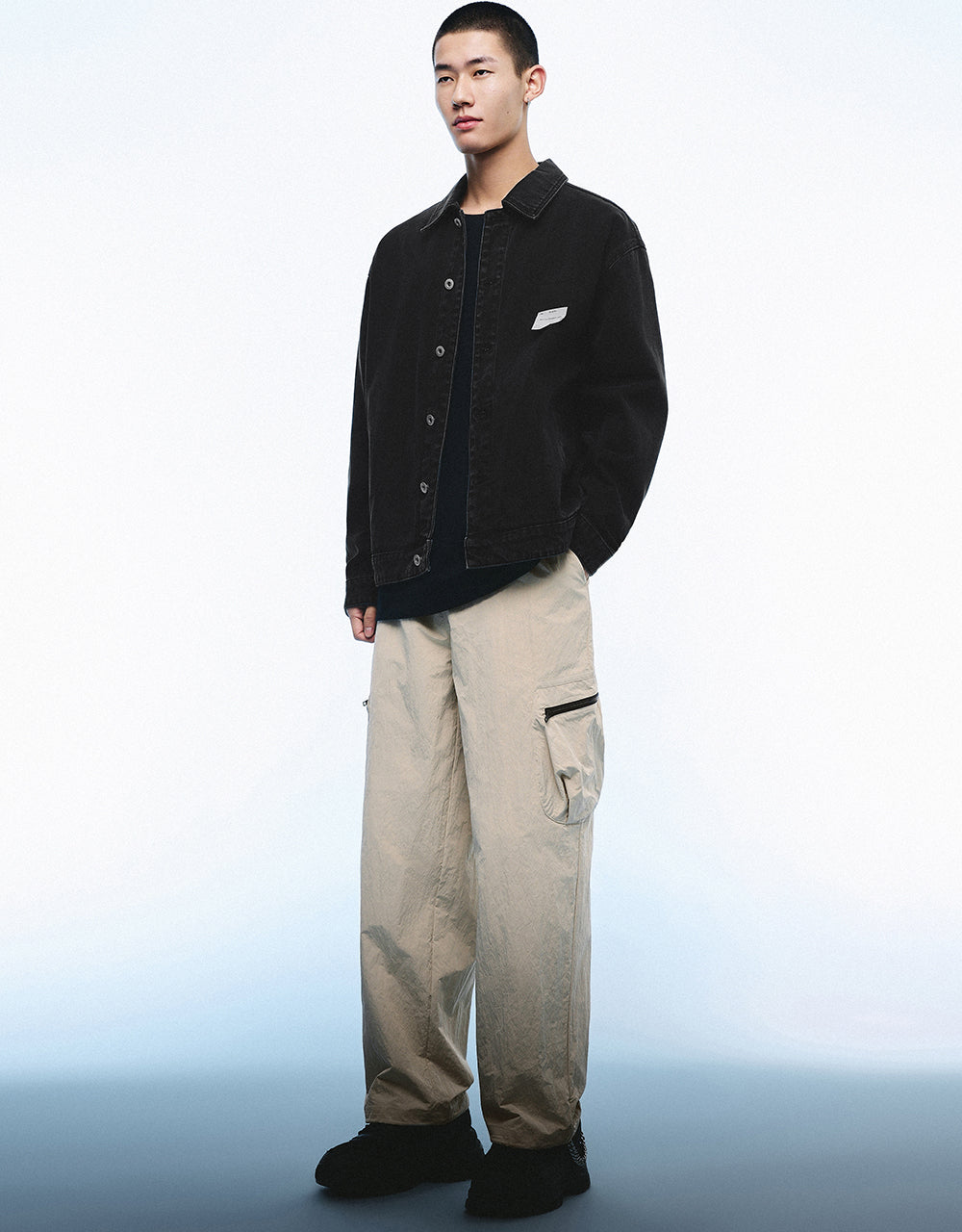 Drawstring Waist Straight Pants