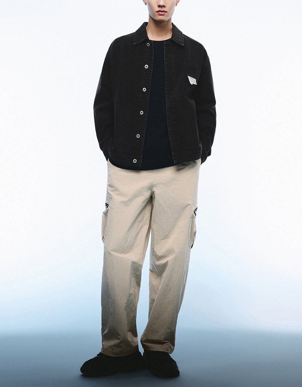 Drawstring Waist Straight Pants