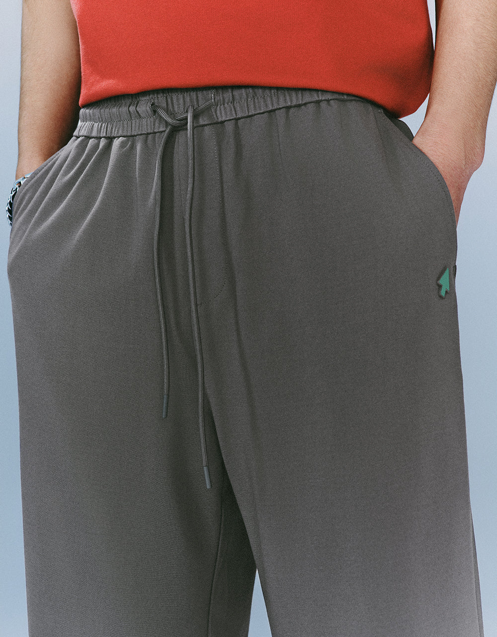 Drawstring Waist Wide-Leg Loose Pants