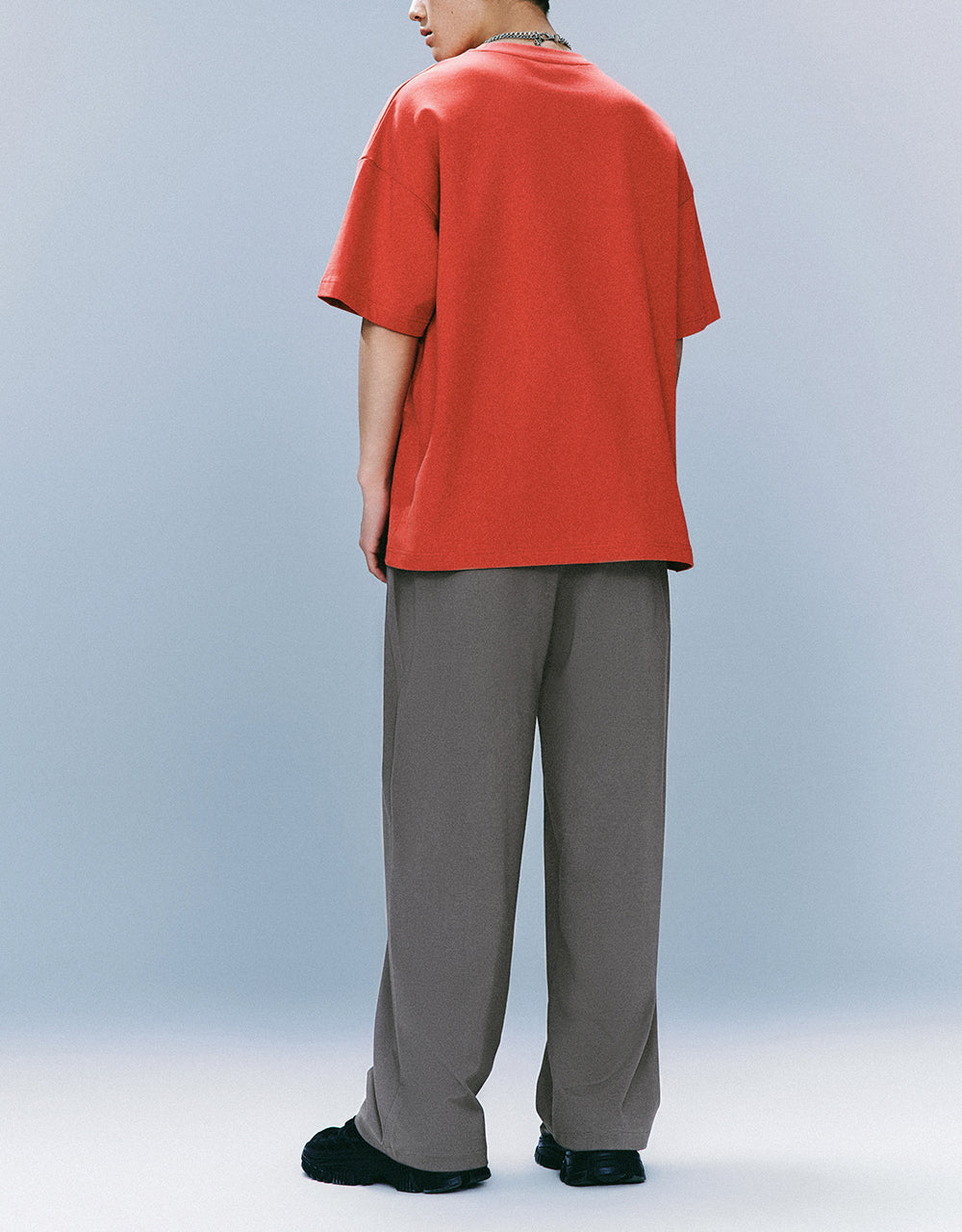 Drawstring Waist Wide-Leg Loose Pants