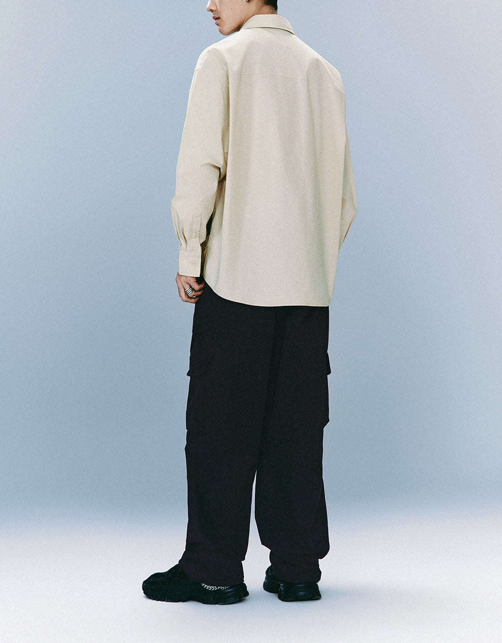 Drawstring Waist Wide-Leg Loose Pants