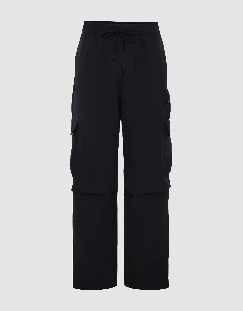 Drawstring Waist Wide-Leg Loose Pants