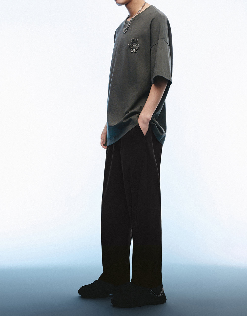 Drawstring Waist Knitted Straight Pants