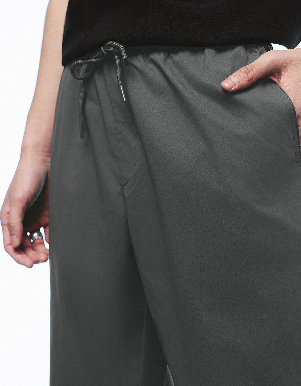 Drawstring Waist Knitted Jogger Pants