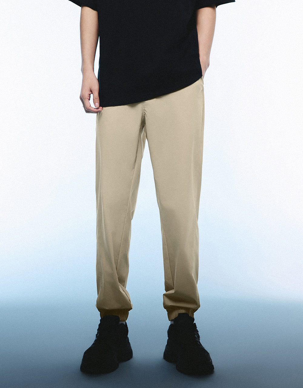 Drawstring Waist Knitted Jogger Pants