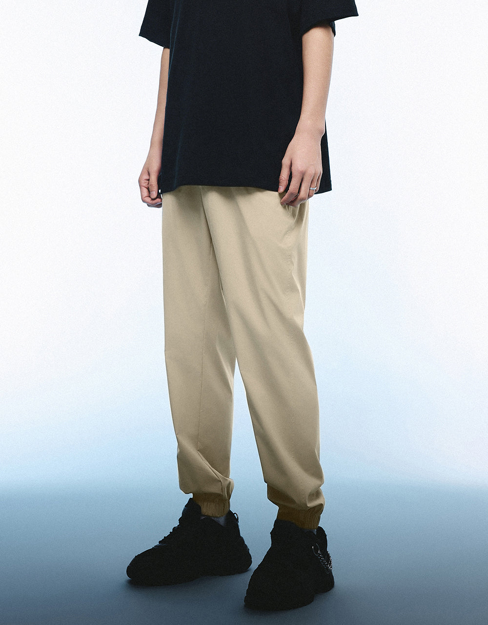Drawstring Waist Knitted Jogger Pants