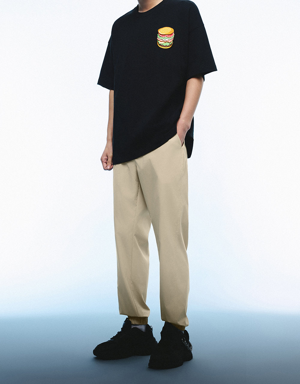 Drawstring Waist Knitted Jogger Pants