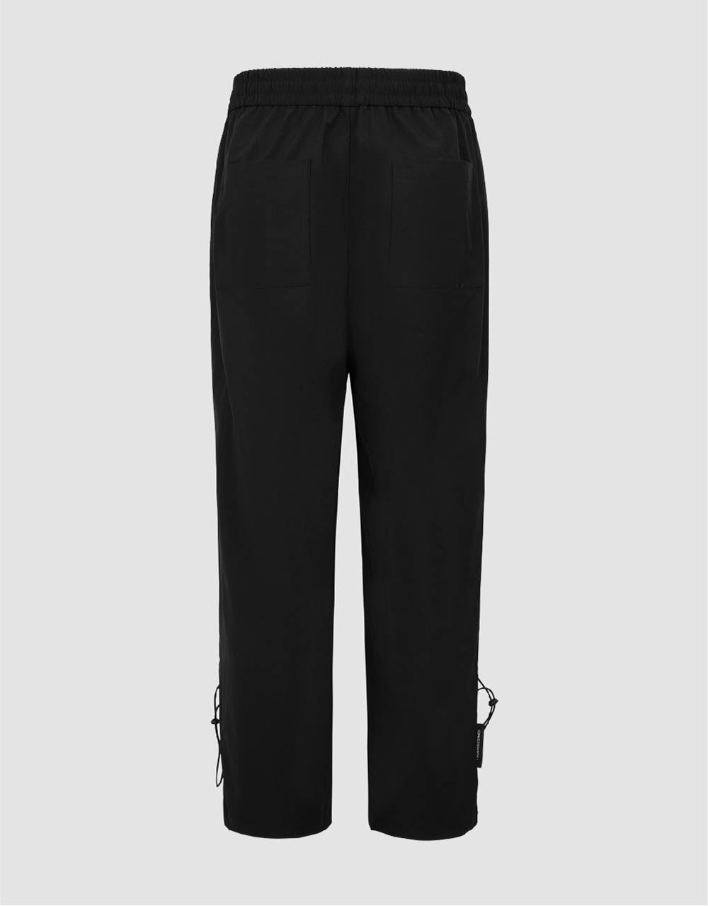 Drawstring Waist Loose Straight Pants