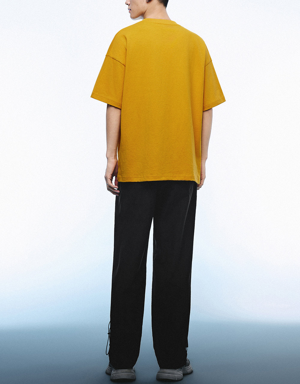 Drawstring Waist Loose Straight Pants