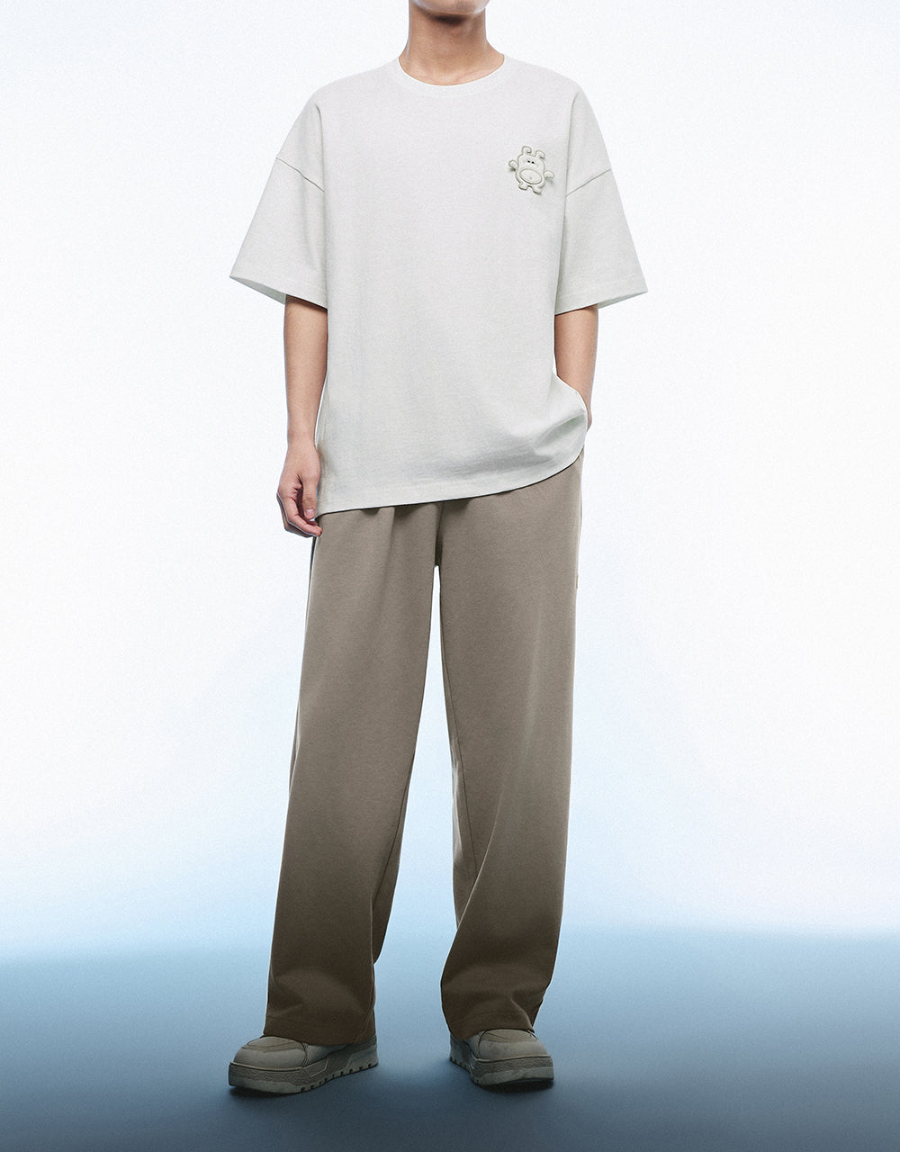Drawstring Waist Wide-Leg Pants