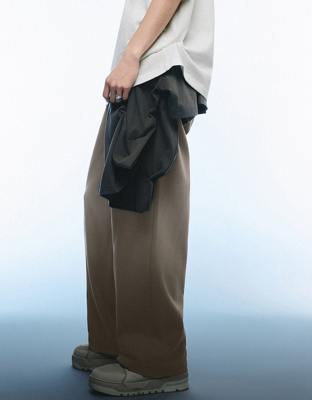 Drawstring Waist Wide-Leg Pants
