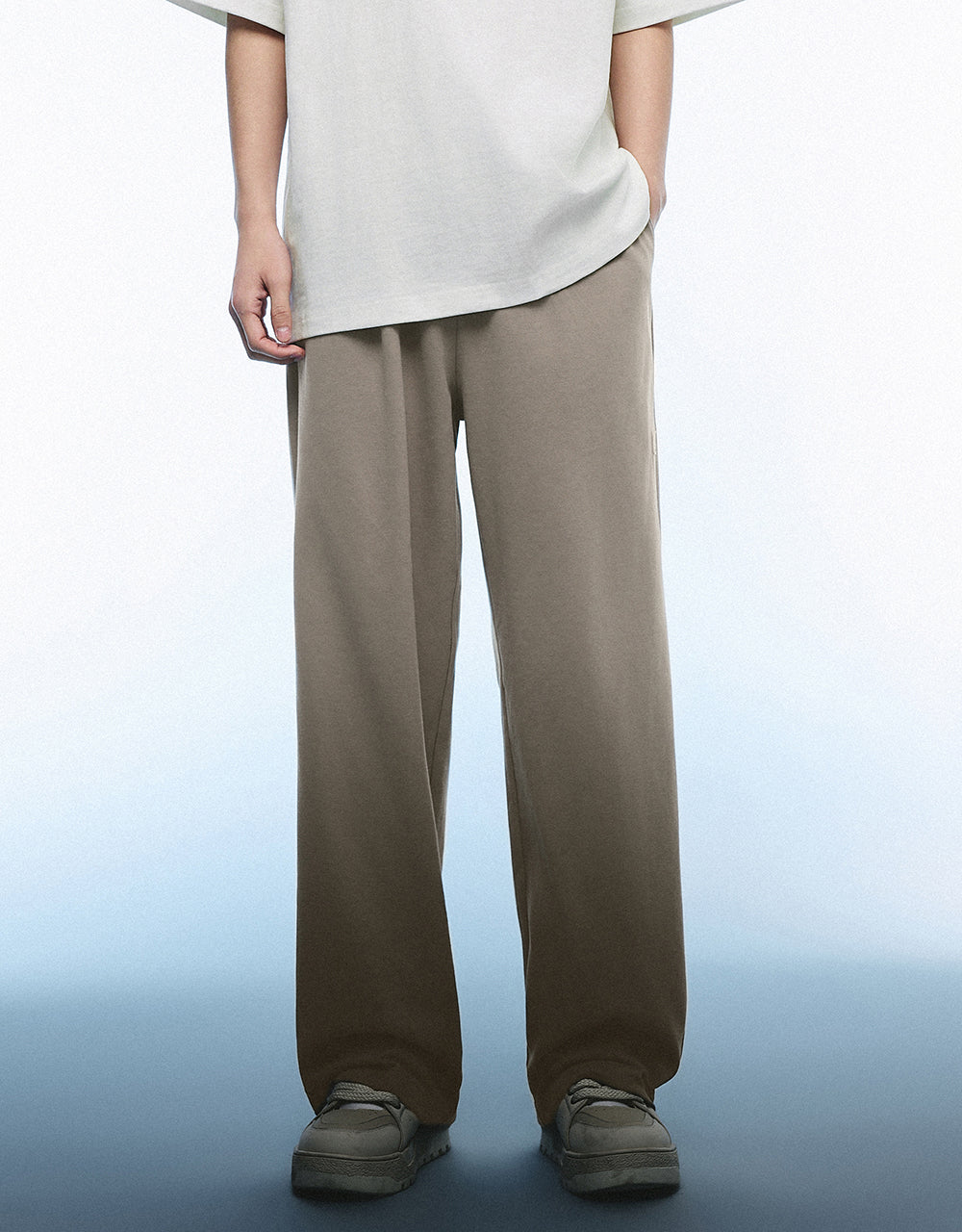 Drawstring Waist Wide-Leg Pants