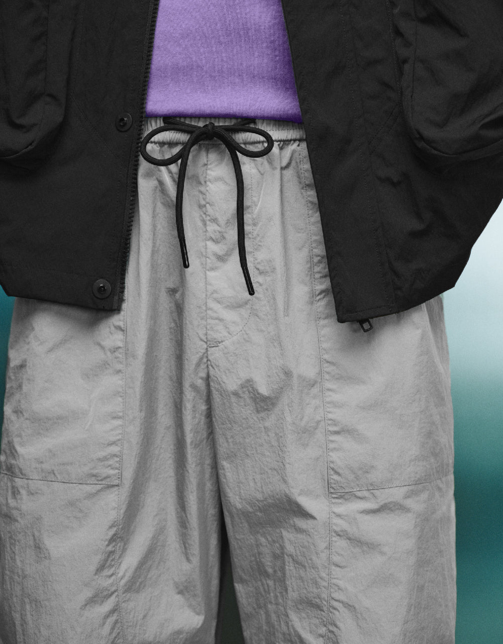 Drawstring Waist Oversized Jogger Pants